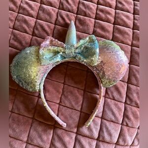 Disney rainbow sequin unicorn ears